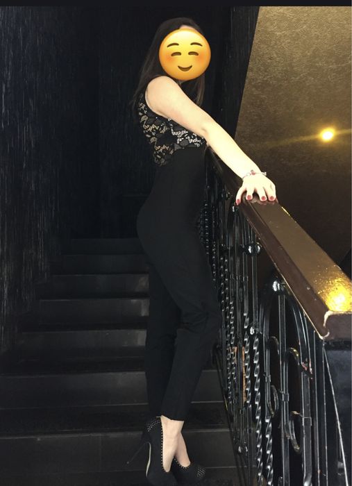 Комбінезон чорний з мережевом