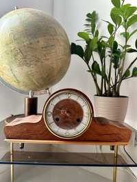 Angielski zegar kominkowy 1950 lancaster drewniany antyk vintage