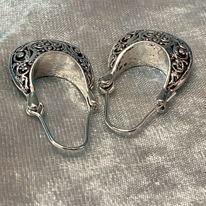 Par de brincos prata 3,7 cm