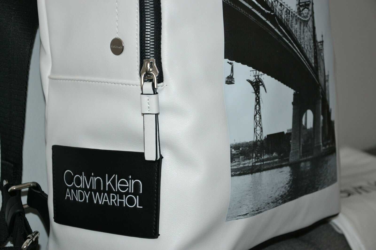 Nowy CALVIN KLEIN Andy WARHOL Duży Plecak + Worek Oryginalny
