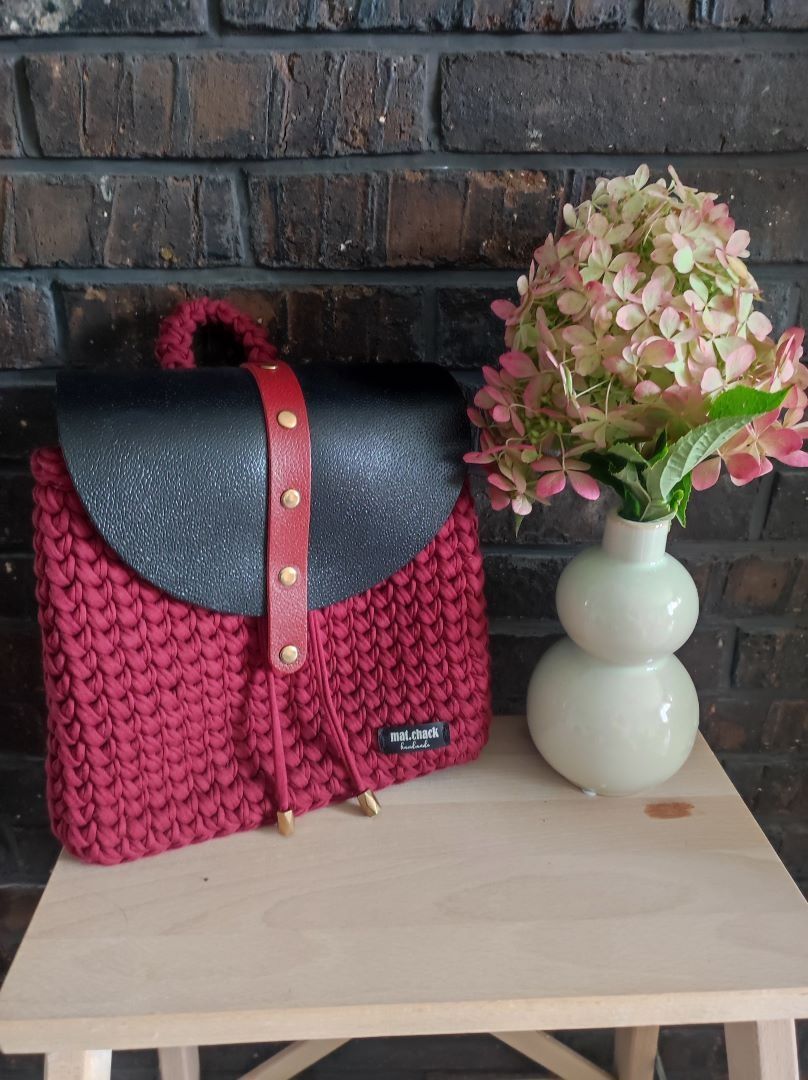 Plecak na szydełku handmade