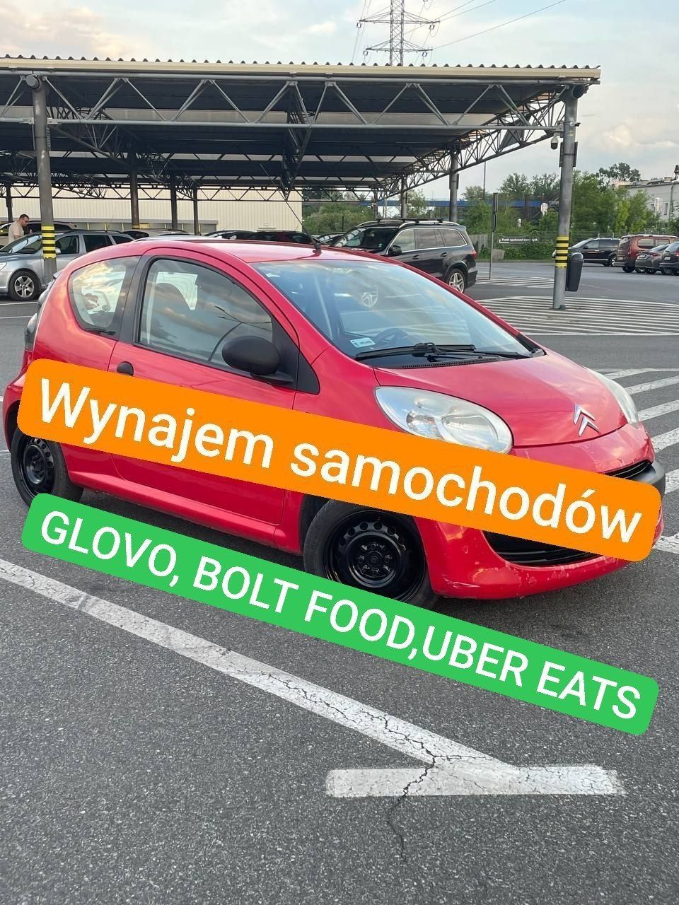 Wynajem samochodów / GLOVO, BOLT FOOD,UBER EATS