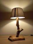 Lampka nocna handmade z drewna