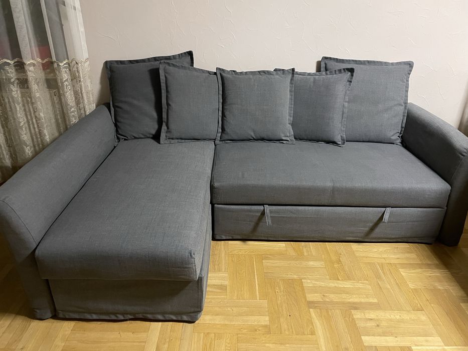 Narożnik HOLMSUND Ikea ciemno szary dwustronny