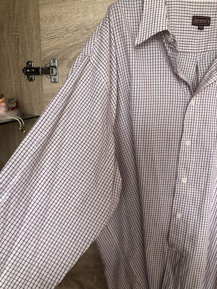 Koszula męska w kratę komunia wesele chrzciny XXL