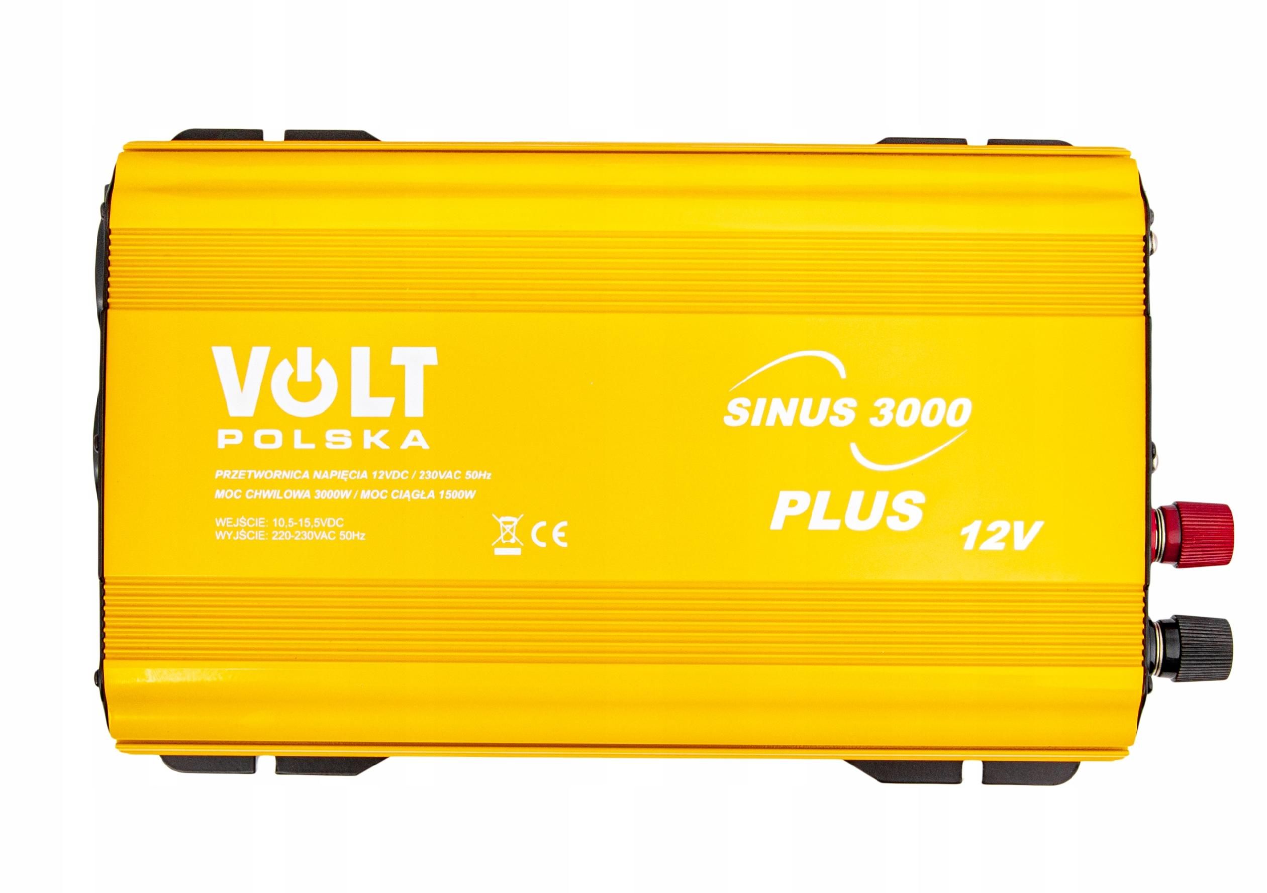 Przetwornica prądu napięcia 12V 230V 3000W SINUS PLUS (PRZ111)