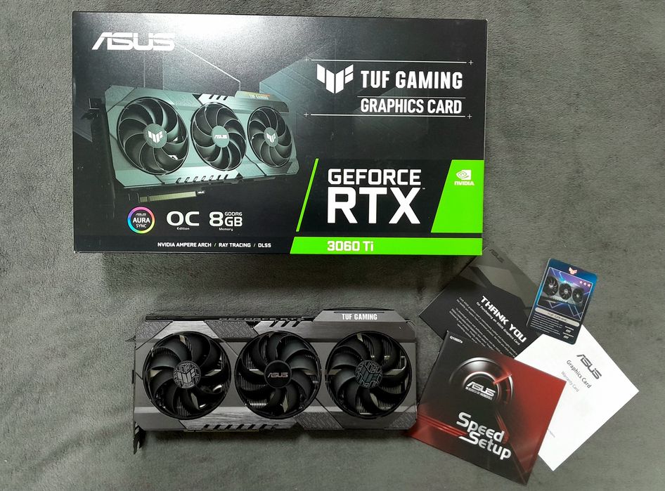 Ігрова відеокарта Nvidia RTX 3060 TI 8GB OC Asus Tuf Gaming в ідеалі