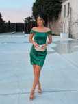 Vestido verde garrafa