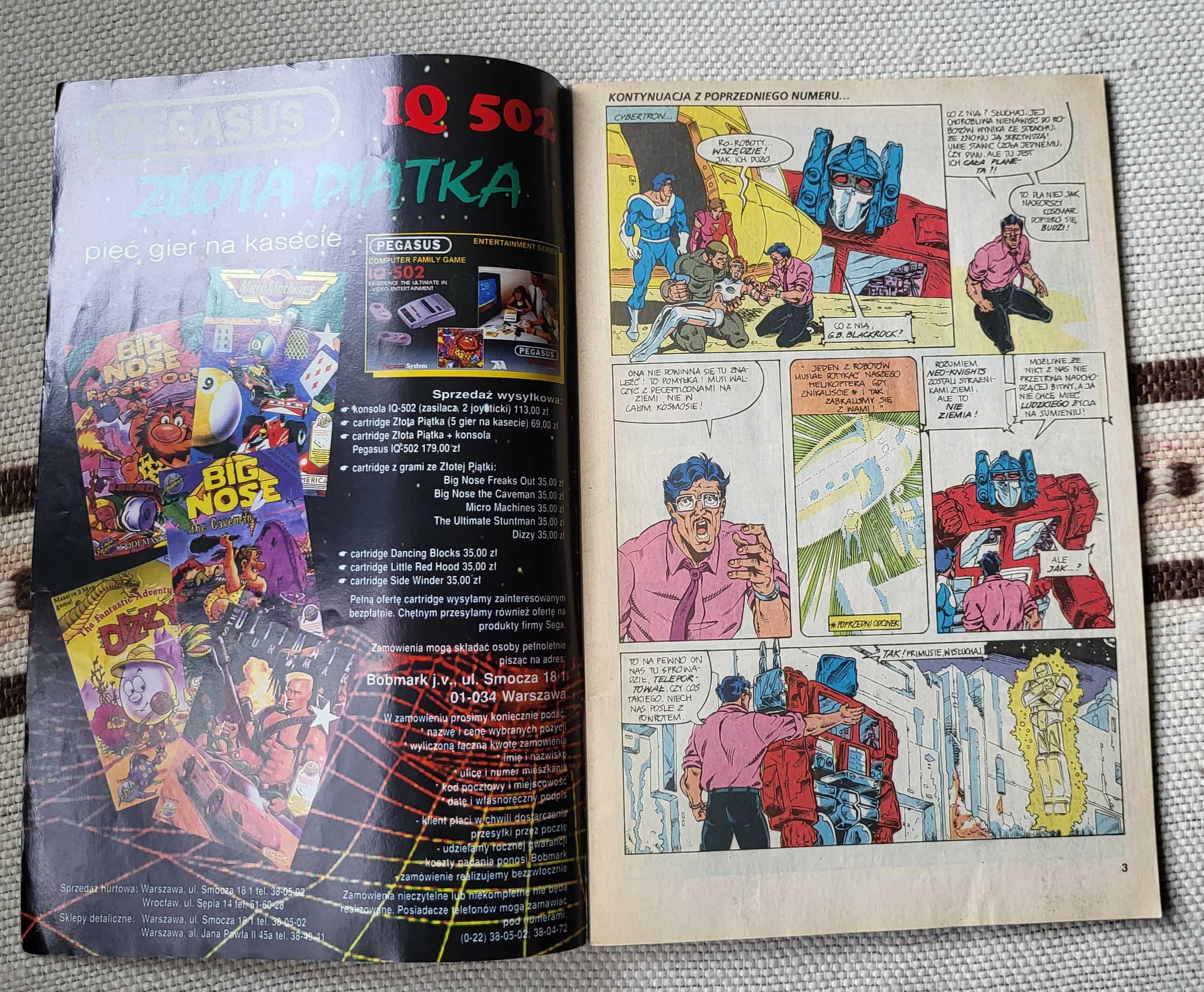 Trans Formers 3/95 - Komiks TM-semic