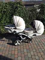 Wózek dziecięcy bliźniaczy 4w1 TAKO DALGA LIFT DUO SLIM z fotelikami