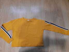 Bluzka dziewczęca H&M krótka żółta rozm. 158/164 cm