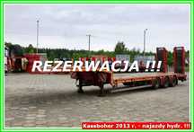 Kassbohrer Niskopodłogowa, DMC 48,0 T, 3 osie SAF, pokład 8,90 m !!!  GOTOWA !!! Naczepa semik 13,60 m, oś skrętna, najzdy hydrauliczne !!
