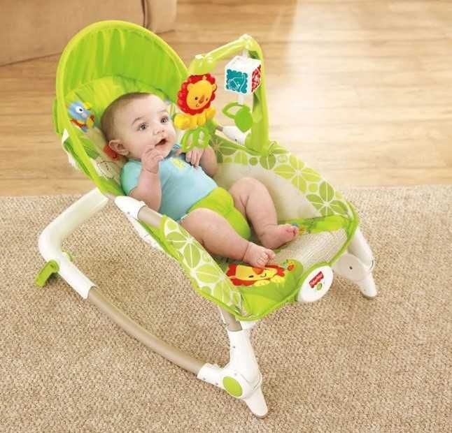 Fisher Price Przenośny Leżaczek Bujaczek 2W1 - oryginalny