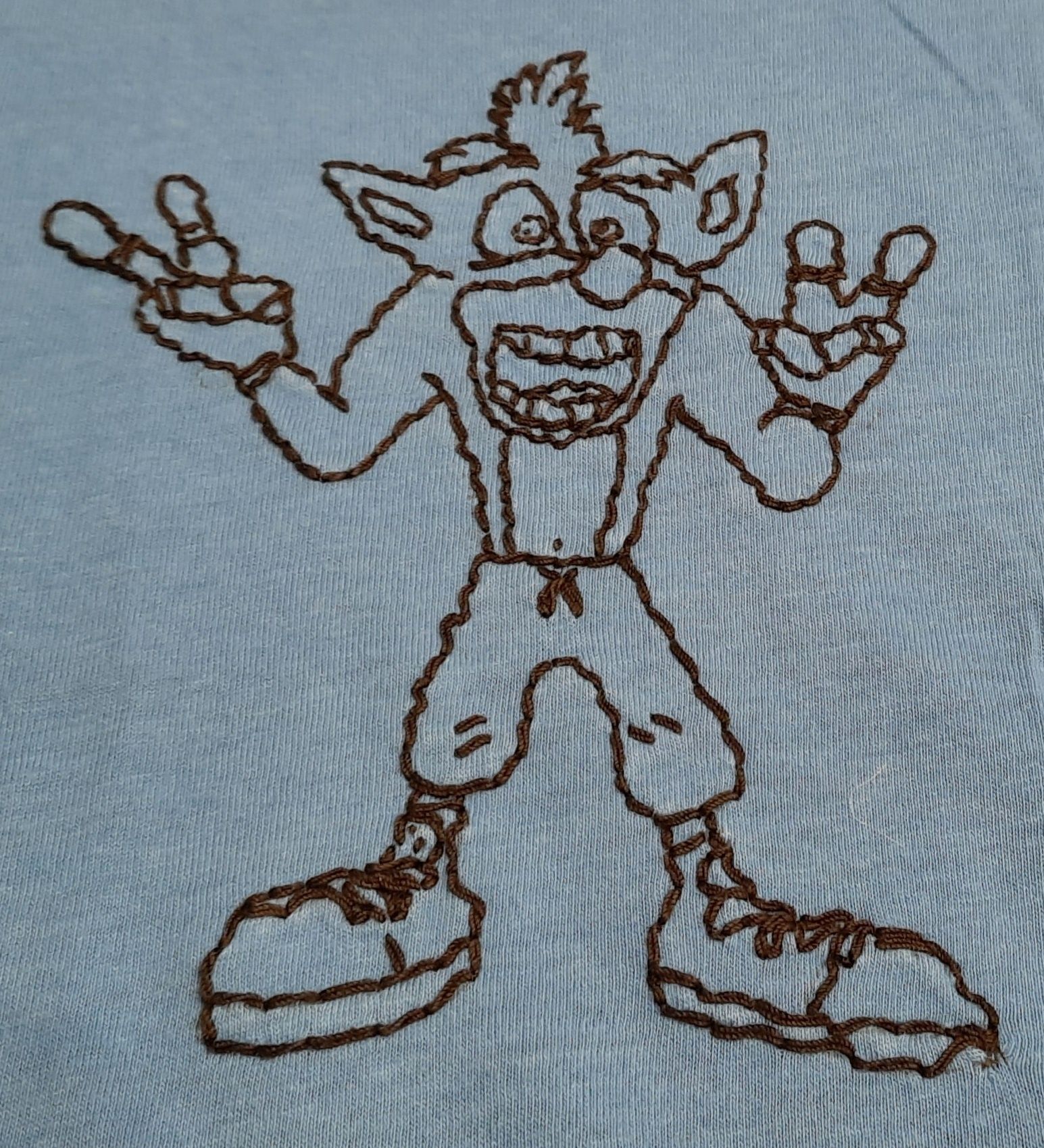 Crash bandicoot. T - shirt. Hand made.