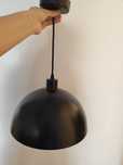 Lampa wisząca sufitowa MISA PÓŁKULA LOFT czarna