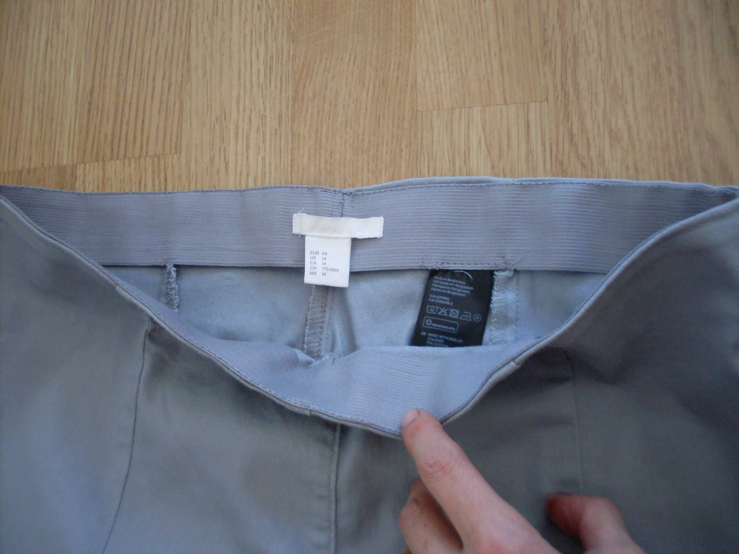 spodnie szare dżinsy rurki H&M
