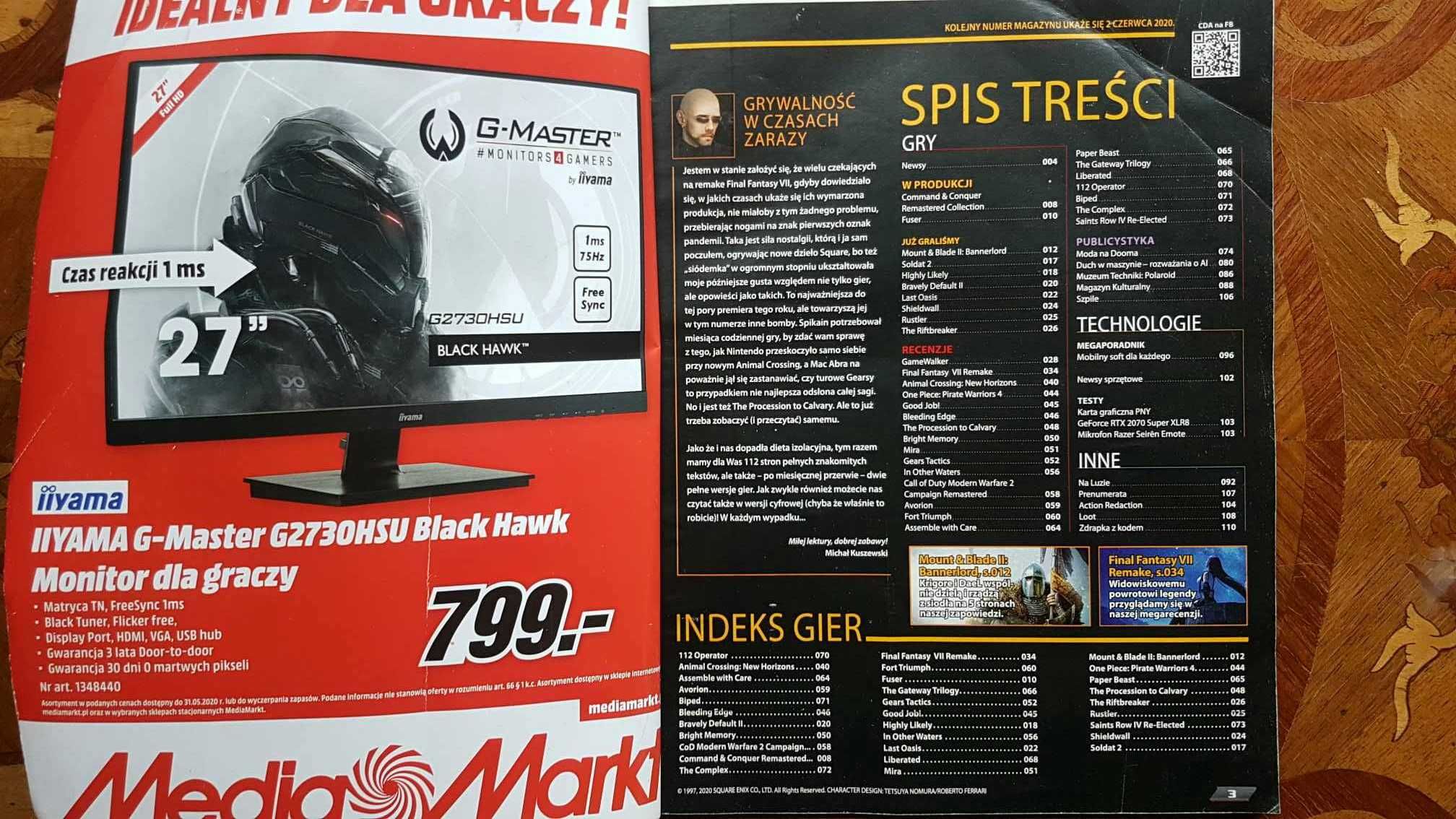 CD ACTION czasopismo NUMER 06/2020 (bez płyty)