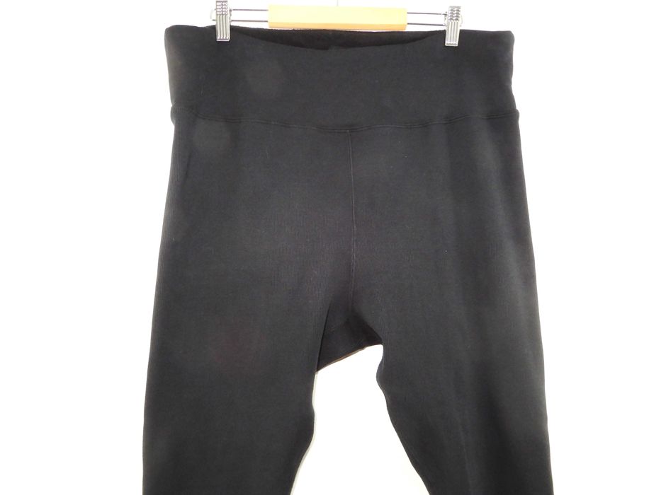Getry legginsy ocieplane prążkowane czarne bawełna 54 7XL