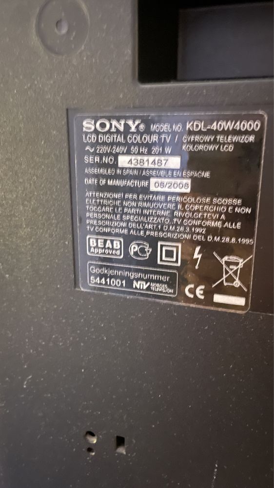 Telewizor 40" sony kdl-40w4000