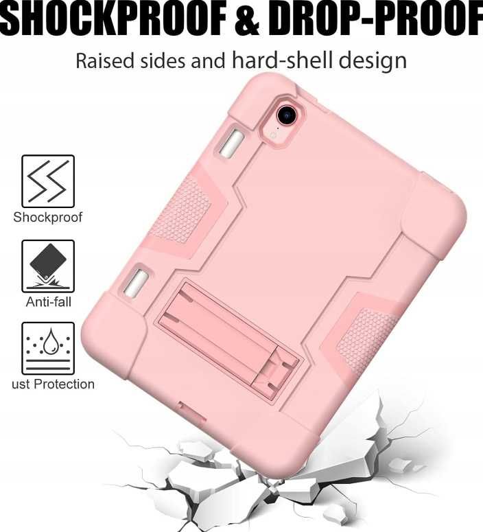 Etui na Tablet iPad Mini 6 8.3" Pancerny ze Stojakiem Ochronny różowy