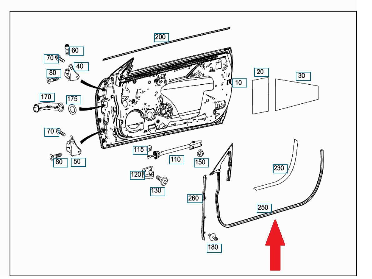 Уплотнитель двери Mercedes CL C216 W216