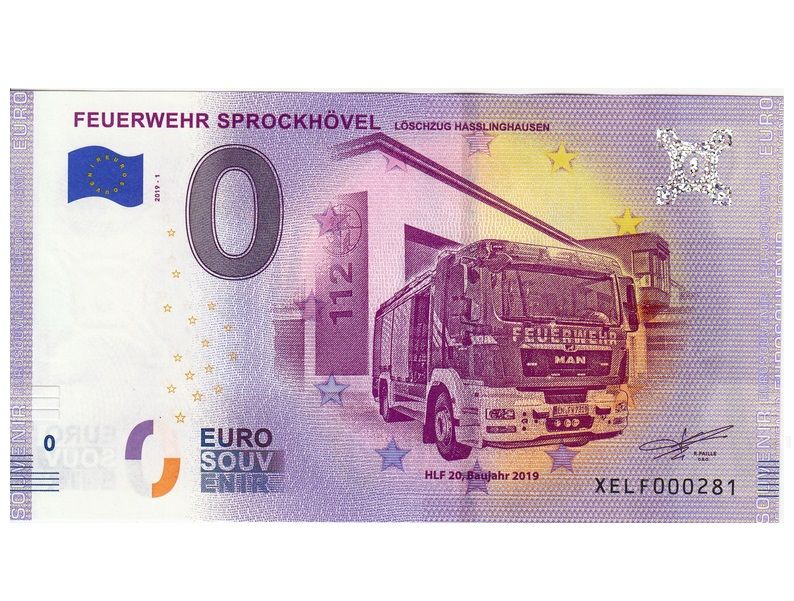 0 euro Feuerwehr Sprockhovell Niemcy 2019 niski numer 206