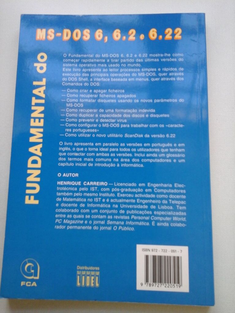 Livro: Fundamental do MS - DOS de Henrique Carreiro