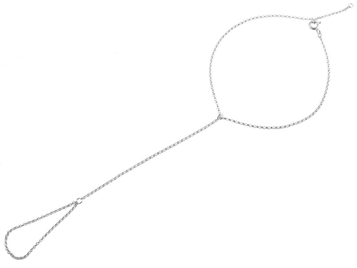 VERSIL bransoleta na palec regulowana łańcuszek SREBRO 0,925