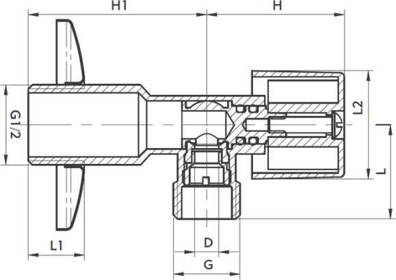 Nowy zawór wodny kulowy kątowy 1/2" x 1/2" Armatura Kraków