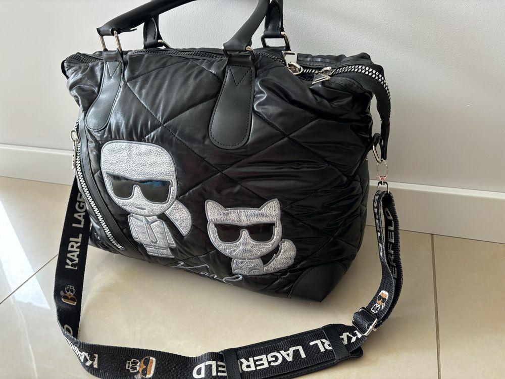 Karl Lagerfeld czarna torba torebka shopper