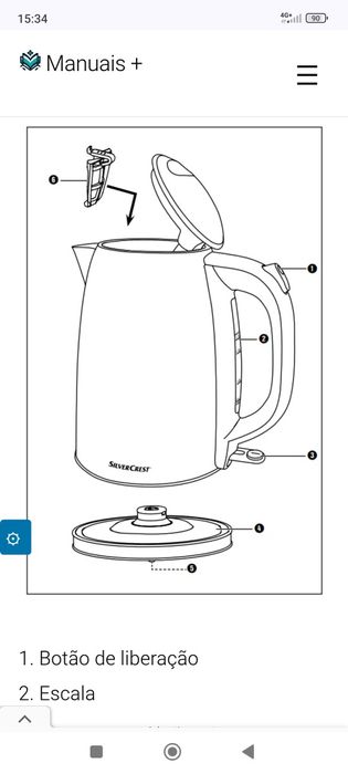 Chaleira/cafeteira elétrica de Aço Inoxidável SILVER CREST SWKE 3100