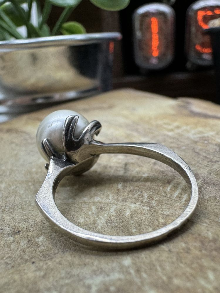 Stary piękny pierścionek srebro 2.3g