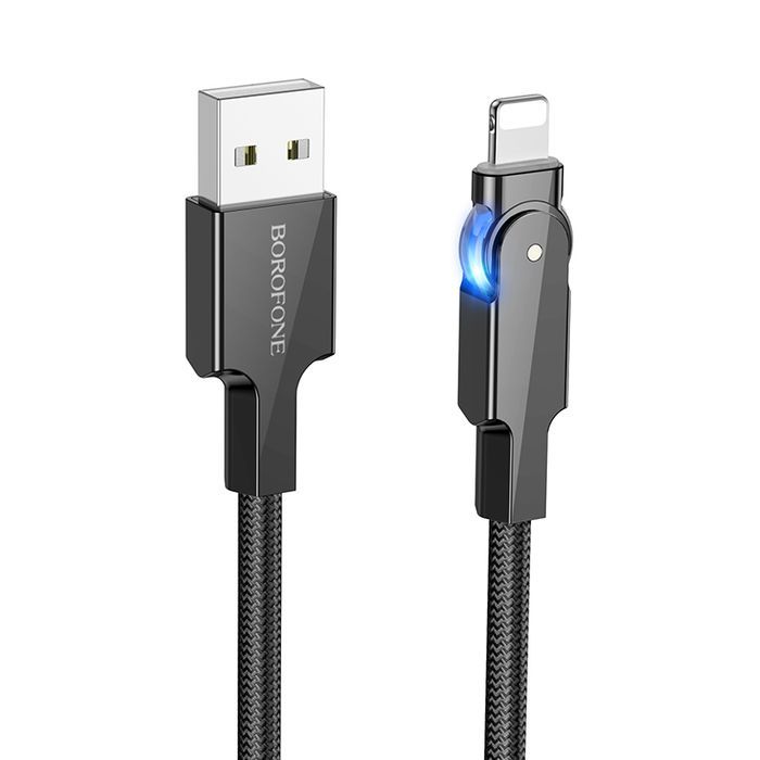 Borofone Kabel Bu41 Kelly - Usb Na Lightning - 2,4A 1,2 Metra Czarny