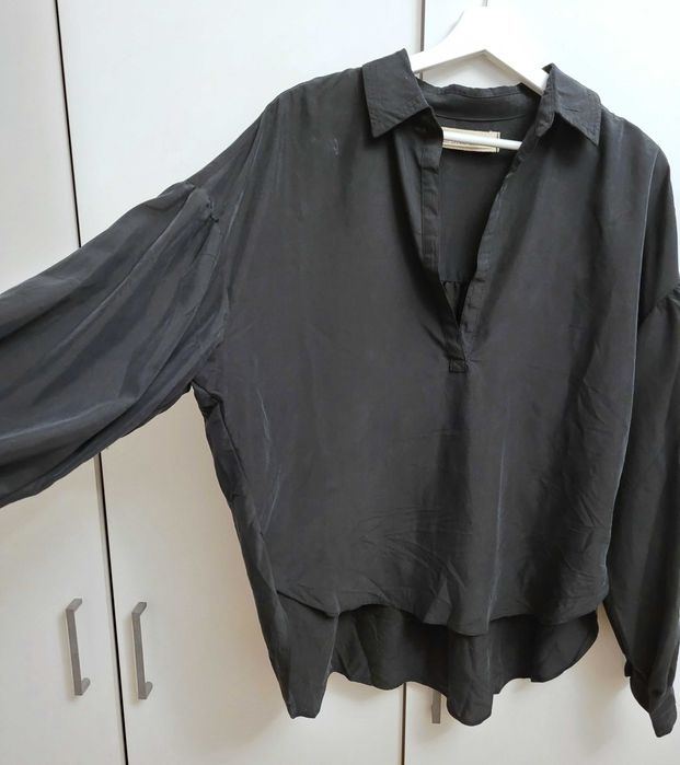 Free People koszula grafitowa szara czarna S M L modal boho oversize