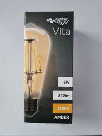 Duża żarówka LED AMBER E27 6W 2200k