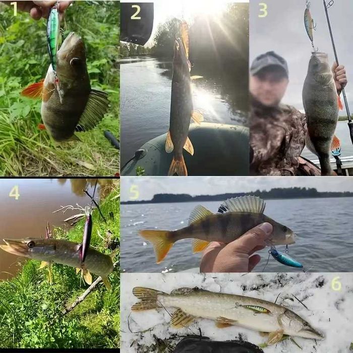 Woblery 5 szt. / 11 cm / 13,3 g – mocne kotwiczki, grzechotka, łowne