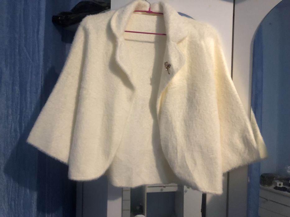 Кардиган накидка жакет жіночий альпака