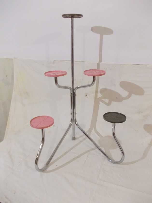Kwietnik chromowany Vintage Design Bauhaus lata 50 ideał