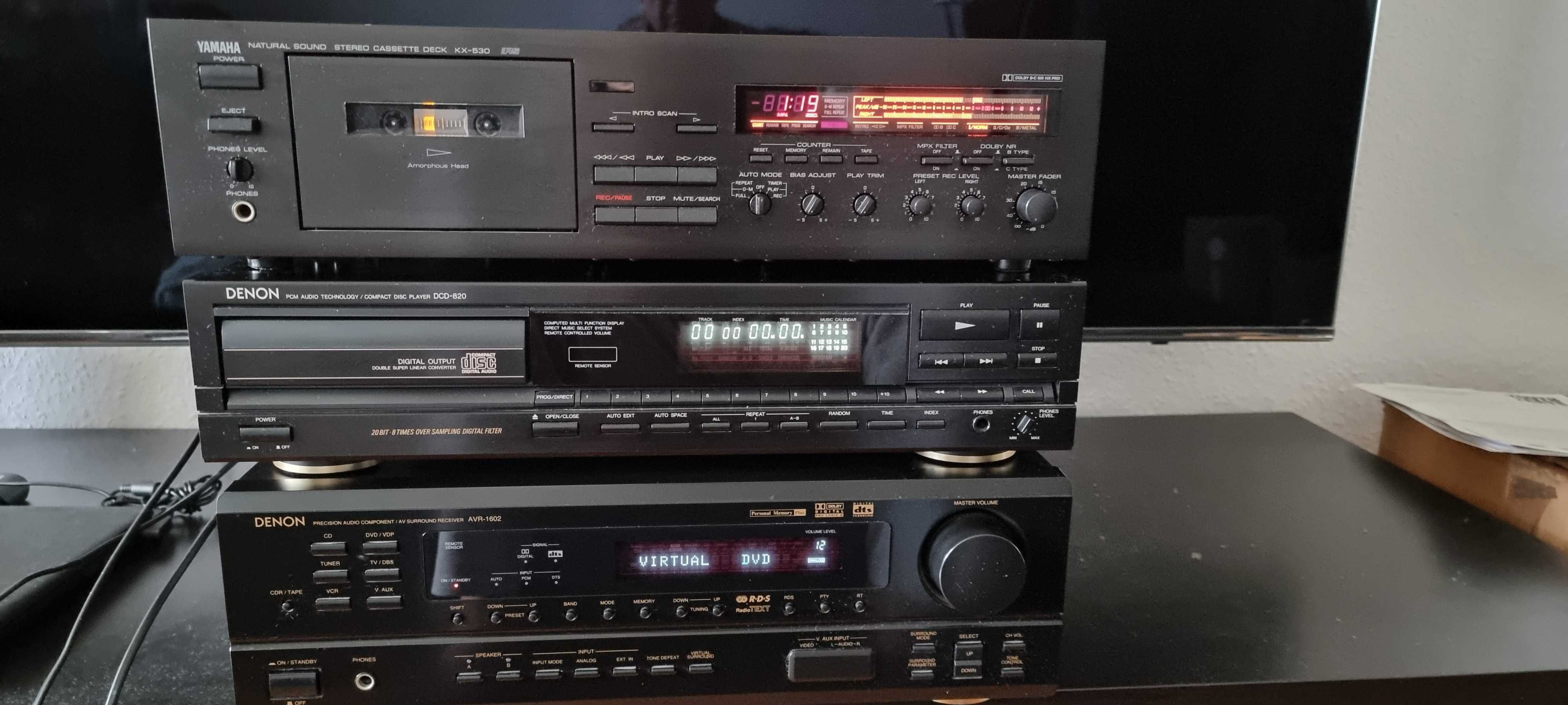 Продам касетну деку Yamaha KX530RX, підсилювач  Denon AVR1602.