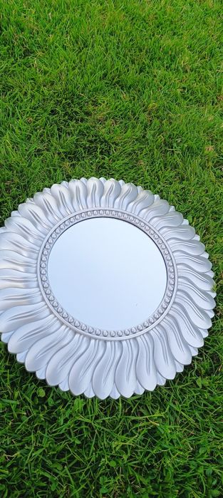 Lustro srebrne plastikowe 40 cm średnica