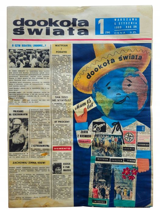 52x Dookoła Świata Cały Rocznik 1969 Czasopismo Tygodnik Numery