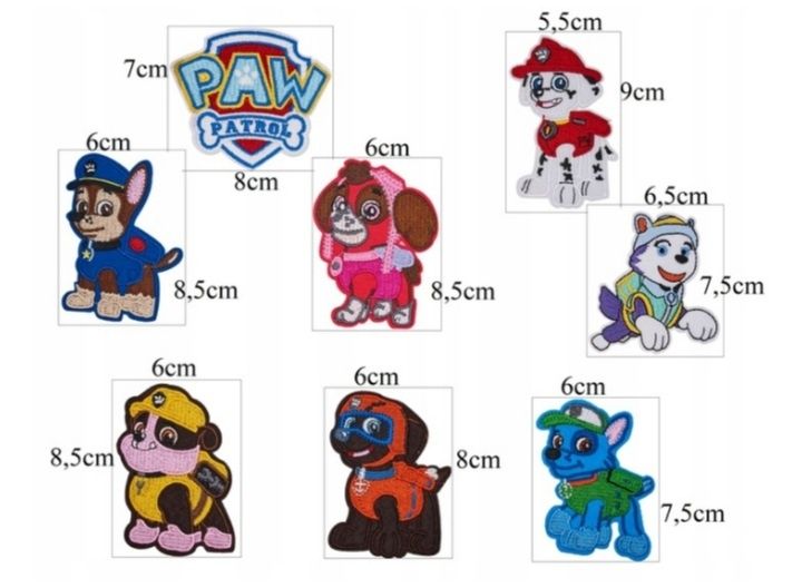 Psi patrol wyszywanka, naprasowanka