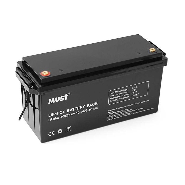 Гибридный инвертор 3 кВт + аккумулятор LiFePO4 25,6V 100Ah (2500W/h)