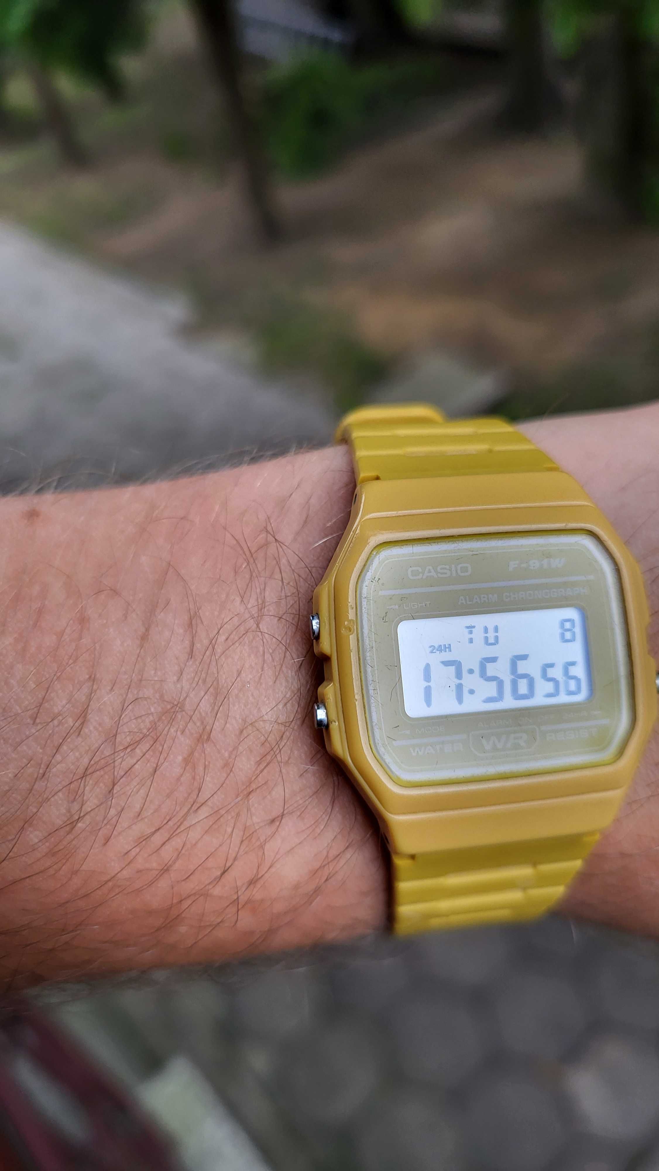 Zegarek Casio f-91W żółty
