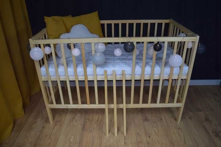 Łóżeczko dziecięce tapczanik sosnowe 120x60