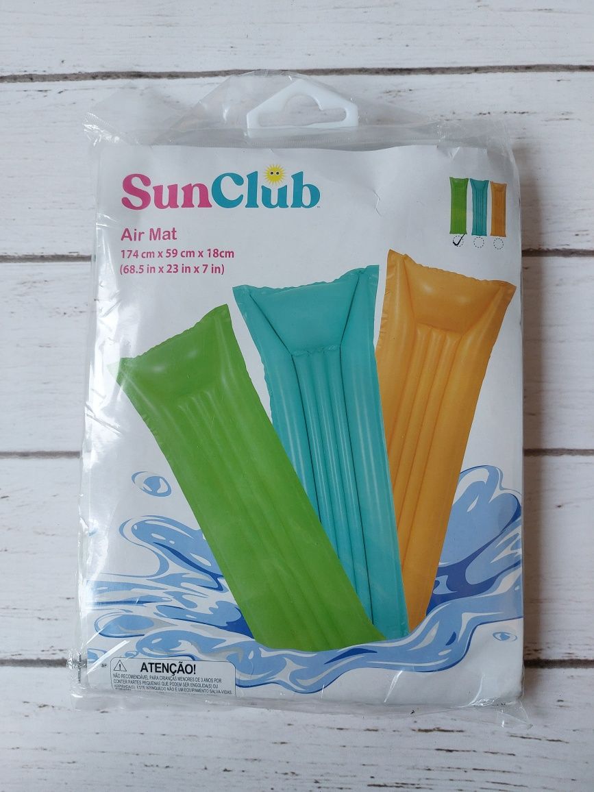 Materac plażowy dmuchany SunClub zielony nowy prezent plaża basen