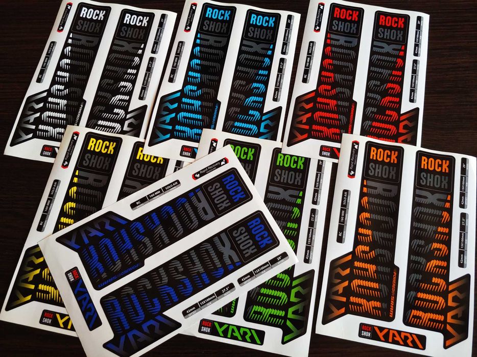 Наклейки для вилка Rock shox Pike, Rock shox Yari