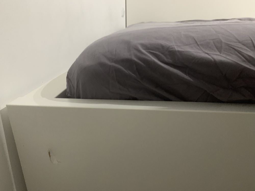 łóżko ikea z dwoma szufladami MALM