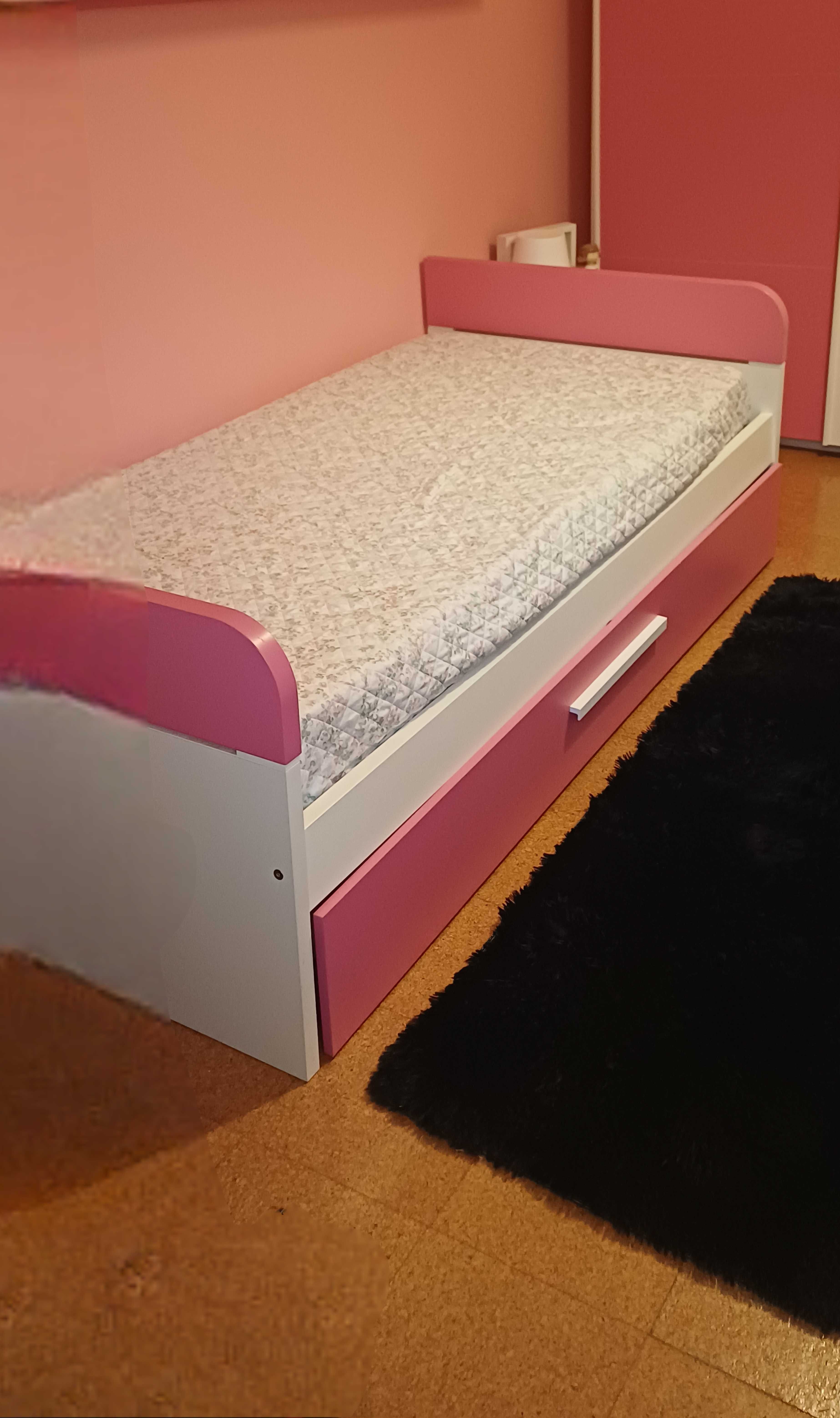 Cama de gaveta (como nova )+ mesa de cabeceira