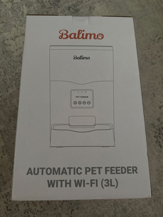 Balimo Automatic Pet Feeder 2.4G WiFi 3L - New